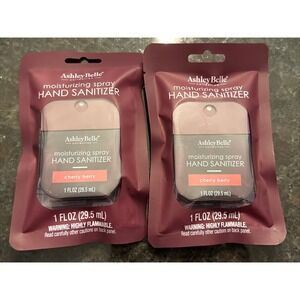 Ashley Belle Hand Sanitizer Spray Tik Tok Cherry Berry Moisturizing 1 Fl Oz x2